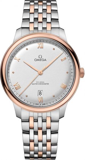 Omegga De Ville Prestige Co-Axial Chronometer Two Tone White Dial