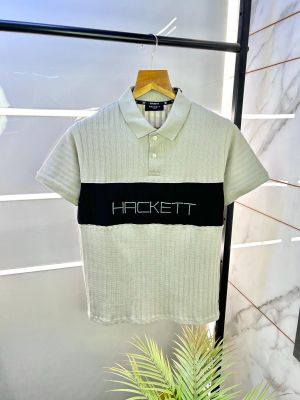 Sale Hacket Grey Knitted Imported Polo Neck Premium T-shirt F2362-GY
