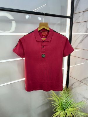 Sale HUG_BOSS MAROON IMPORTED T-SHIRT WITH ORIGINAL BOX PACKING 1559