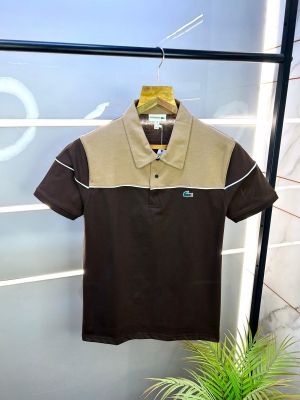 Sale Lacost Brown Polo Neck Premium Collar T-shirt 1791