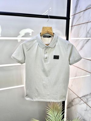 Sale Balmai Paris Grey Premium Back Printed Collar T-shirt GREY-S-1925