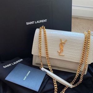 Ysl sunset Crocodile Skin 2504 Shoulder Bag With Original Box & DustCover