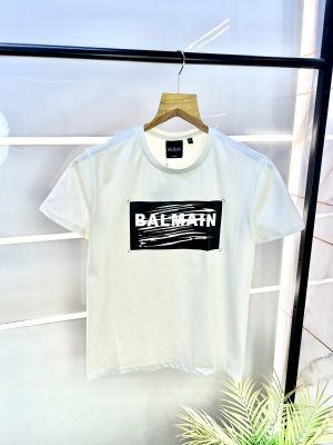 Sale Balmai Paris of White Round Neck Premium Printed T-shirt 1766