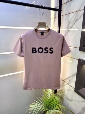 Boss Pink Premium Round Neck Polo T-shirt F5093-PI