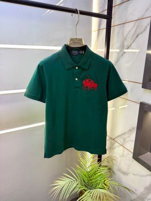 Ralp Lauren Polo Green Premium Back Printed Collar Neck T-shirt F2629-GR