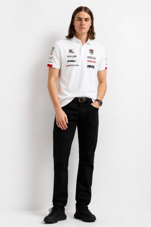 Ralp Lauren White Polo Premium Collar Neck T-shirt F5096-WH