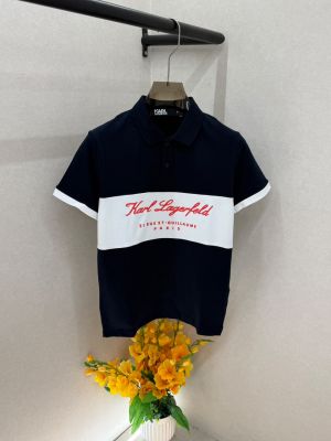 Karl Lagerfeld Navy collar Neck Premium polo T-shirt F5031-N1