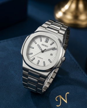 Seiko Nautilus Mod silver white