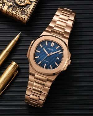 Seiko Nautilus Mod copper blue