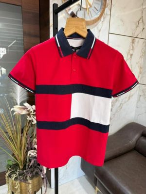 TOMMY HILFIGE PREMIUM POLO NECK T SHIRTS 1287
