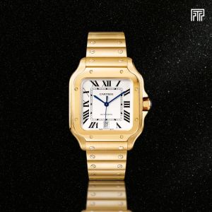 Cartiie_r Santos Automatic gold white
