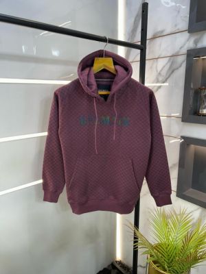 Balmai Paris Reflective Printed Imported Premium Wine Hoodie 1104