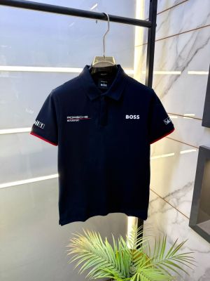 Boss Porsche Edition Navy Collar Neck Premium Polo T-shirt F3922-NY