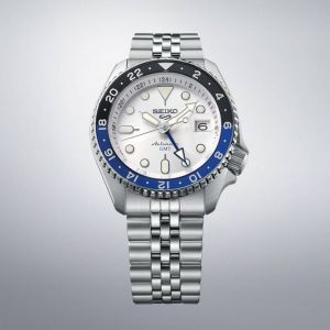 Seiko 5 Sports Japan Machine silver white