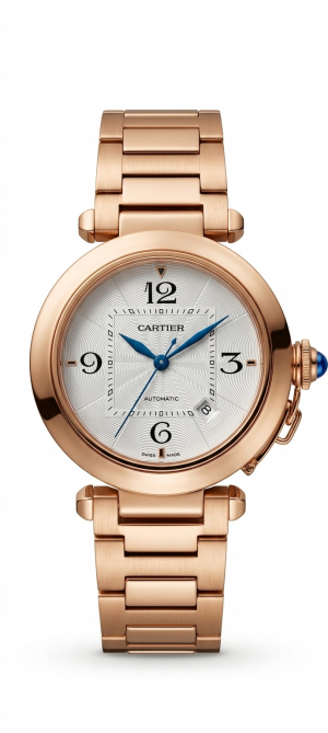 Cartieer Pasha De 41mm Automatic Rose Gold White Dial