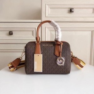 MICHAEL_KOR BOSTON HANDBAG WITH OG BOX AND DUST BAG PREMIUM QUALITY (BIEGE BROWN) 1601