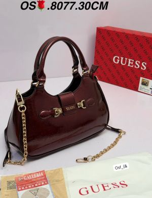 Guess Black Solid Nolana Girlfriend Shoulder Bag with Detachable Strap with box 5116