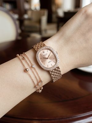 Roleex Women Rosegold Square