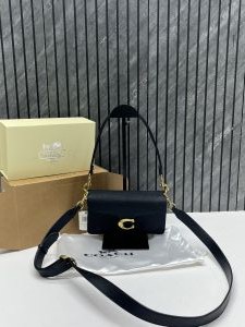 Coacch CB Tabby 20 Black-Gold Highend With Original Packing & Branding Inside Flap