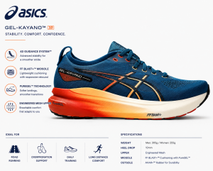 ASICCS GEL-KAYANO 31 BLUE FLAME (FIX)
