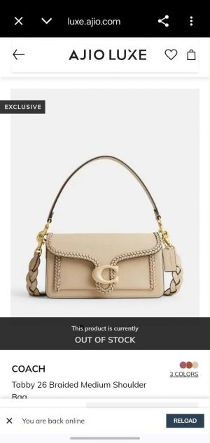 Coacch Tabby 26 Braided Medium Shoulder Bag High End Quality With OG Box