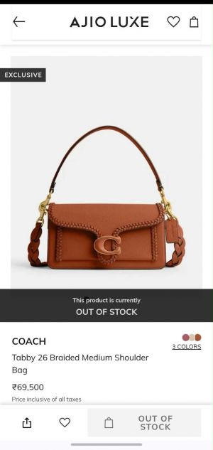 Coacch Tabby 26 Braided Medium Shoulder Bag High End Quality With OG Box