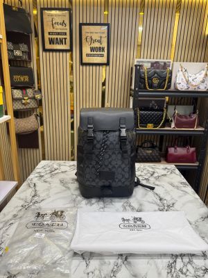 Coac Rivington Signature Classic Canvas Monogram Backpack With Dust Bag