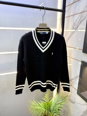 Ralp_Lauren Imported Black knitted Super Premium Pullovers F3361-BL