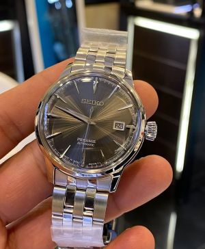 Seiko Prasage Cocktail Time Automatic Japan Date Silver Black