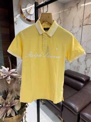 RL PREMIUM POLO NECK T-SHIRTS LEMON