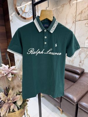 RL PREMIUM POLO NECK T-SHIRTS GREEN