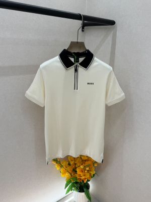 Hug Boss Of-white Collar Neck Premium Polo T-shirt F5027-OF