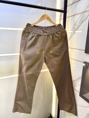 Lacost Imported Brown Super Premium Linen Blend Trouser F4008-BR