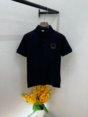 Karl Lagerfeld Black collar Neck Premium polo T-shirt F5031-B1