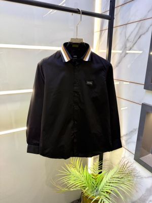 Hug Boss Black Premium Shirt With Brand Box Packing and Carry Bag F3537-BL