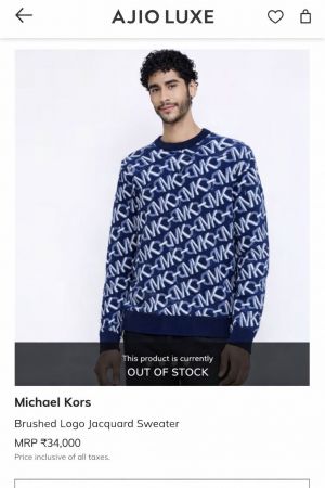MK_Full Monogram imported Sweatshirt Navy