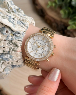 Michael_l Kors Parker Gold-White