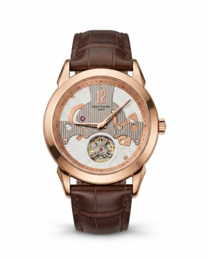 Patek Phillipe Peacock Witness Tourbillon Copper White Dial
