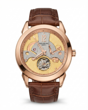 Patek Phillipe Peacock Witness Tourbillon Copper Yellow Dial