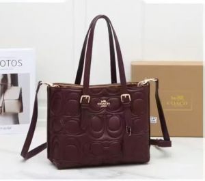 Coac Maggie Pebbled Leather Top Handle Crossbody Bag With Magnetic Box Including 5061