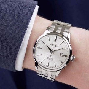 Seiko Prasage Cocktail Time Automatic Japan Date Silver