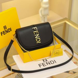 FEND FF jacquard motif baguette shoulder bag with Box carrybag 6334