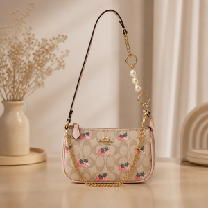 COAC Nolita Classy Flowe Patch Sling Bag With box 6291