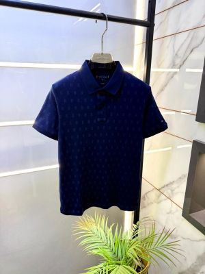 Tomm Hilfiger Navy Polo Premium Collar Neck T-shirt F5105-NY