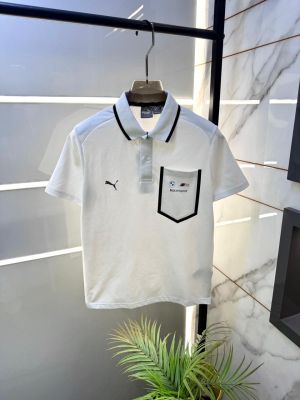 Pum x Porsche Edition White Polo Neck Premium Collar T-shirt F5121-WH