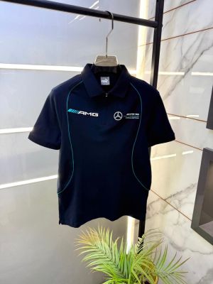 Pum x Porsche Edition Navy Polo Neck Premium Collar T-shirt F5121-NY