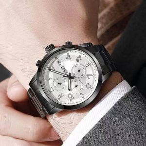 Fossi 100 Meters Chronograph Black White