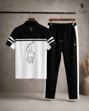 RL Navy Imported Cotton Lycra Fabric Very Premium Tracksuit CS