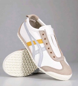 Onitsuukaa tiger MEXICO 66 SLIP-ON SNEAKERS BEIGE GREY YELLOW 100