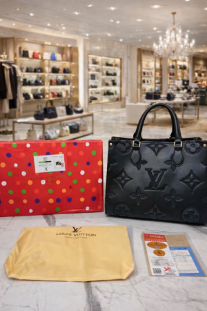 Loui Vuitton On The Go Medium Tote Bag With Box Dustbag Bill 5010